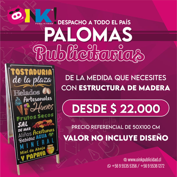 Paloma Publicitaria desde $ 35.000.