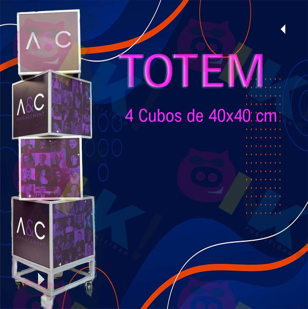 Tótem Publicitario Cubos Totem